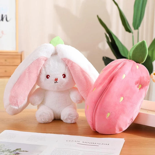 Fluffy Bunny Plush Pillow